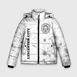 Куртка зимняя для мальчика Leicester City sport на светлом фоне вертикально, цвет: 3D-черный