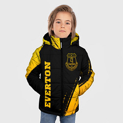 Куртка зимняя для мальчика Everton - gold gradient вертикально, цвет: 3D-черный — фото 2