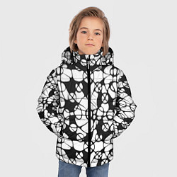 Куртка зимняя для мальчика Абстрактный узор из кругов и овалов, цвет: 3D-красный — фото 2