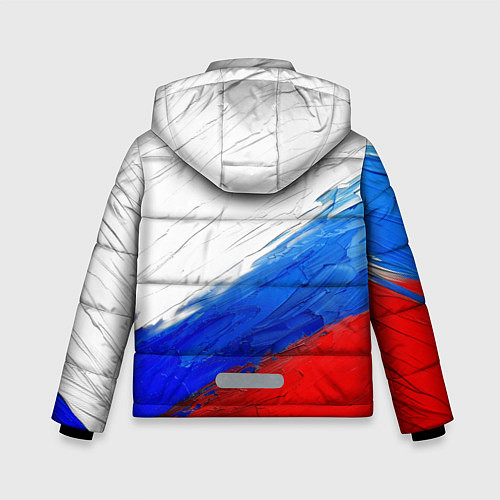 Зимняя куртка для мальчика Триколор красками / 3D-Черный – фото 2