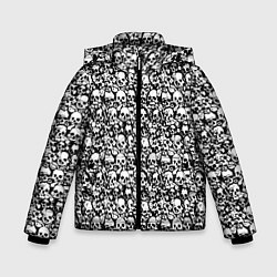 Куртка зимняя для мальчика Very much skulls, цвет: 3D-черный