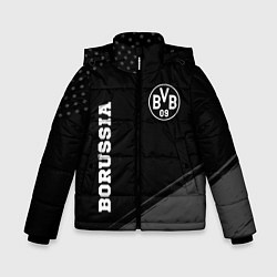 Куртка зимняя для мальчика Borussia sport на темном фоне вертикально, цвет: 3D-черный