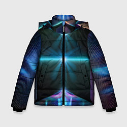 Куртка зимняя для мальчика Фантастический портал в космос, цвет: 3D-светло-серый
