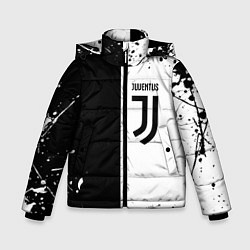 Куртка зимняя для мальчика Juventus краски текстура спорт, цвет: 3D-черный