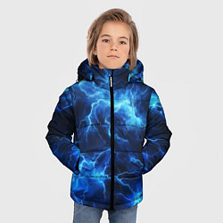 Куртка зимняя для мальчика Элементаль энергии текстура, цвет: 3D-черный — фото 2
