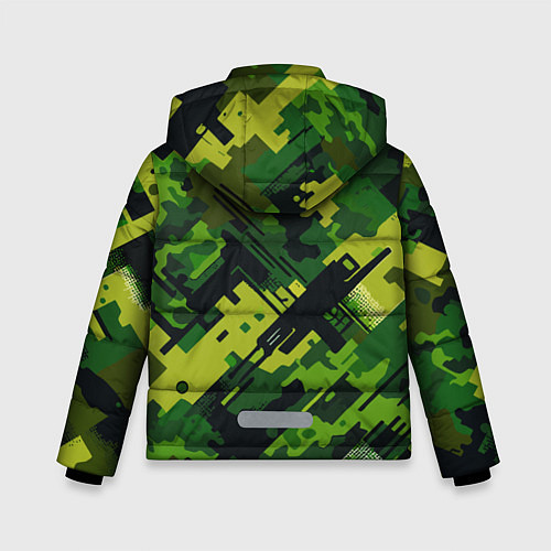 Зимняя куртка для мальчика Camouflage - pattern ai art / 3D-Красный – фото 2