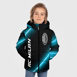 Куртка зимняя для мальчика AC Milan неоновые лампы, цвет: 3D-черный — фото 2
