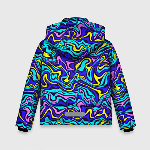 Зимняя куртка для мальчика Psychedelic multicolored pattern / 3D-Черный – фото 2