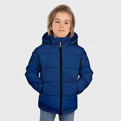 Куртка зимняя для мальчика Тёмно-синий полосами, цвет: 3D-черный — фото 2