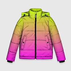 Куртка зимняя для мальчика Градиент яркий, цвет: 3D-черный