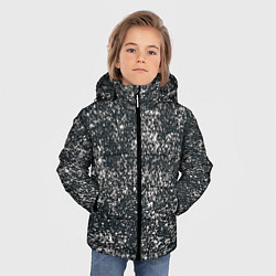 Куртка зимняя для мальчика Тёмный серо-зелёный текстура напыление, цвет: 3D-светло-серый — фото 2