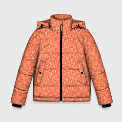 Куртка зимняя для мальчика Оранжевый мелкий рисунок, цвет: 3D-красный