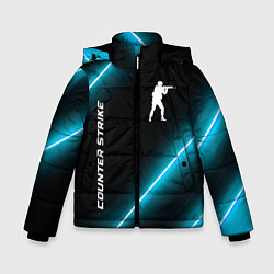 Куртка зимняя для мальчика Counter Strike неоновые лампы, цвет: 3D-черный
