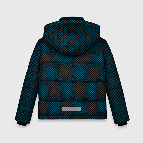 Зимняя куртка для мальчика Текстурированный чёрно-бирюзовый / 3D-Черный – фото 2