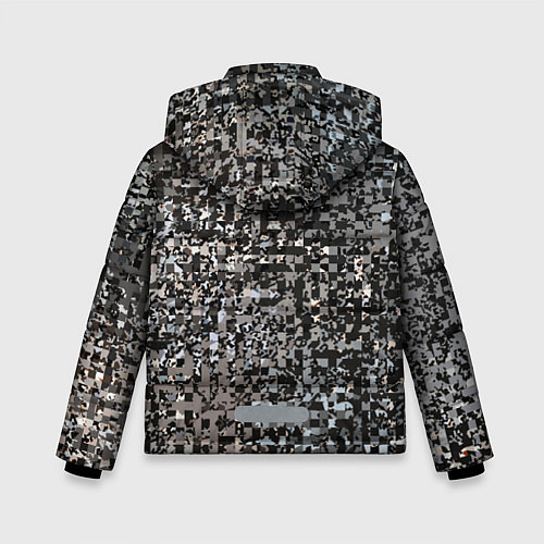 Зимняя куртка для мальчика Тёмный серо-коричневый текстурированный / 3D-Черный – фото 2