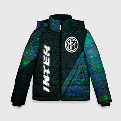 Куртка зимняя для мальчика Inter glitch blue, цвет: 3D-черный