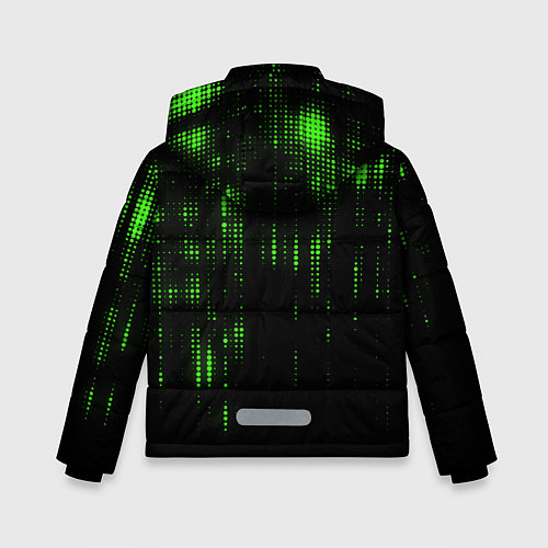 Зимняя куртка для мальчика Геометрический эффект матрицы / 3D-Черный – фото 2