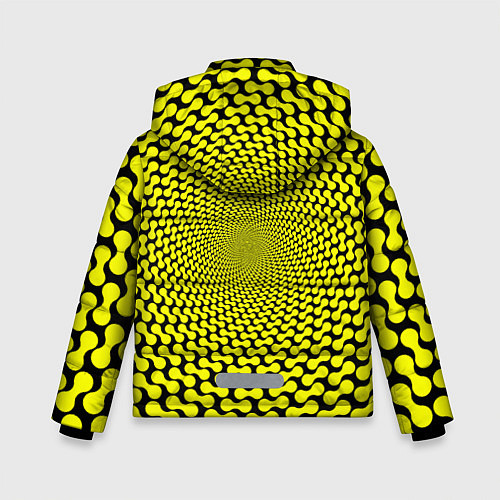 Зимняя куртка для мальчика Ядовитая геометрическая иллюзия / 3D-Черный – фото 2