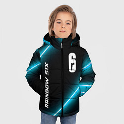Куртка зимняя для мальчика Rainbow Six неоновые лампы, цвет: 3D-черный — фото 2