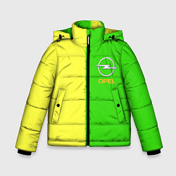 Куртка зимняя для мальчика Opel текстура, цвет: 3D-черный