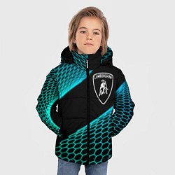 Куртка зимняя для мальчика Lamborghini electro hexagon, цвет: 3D-черный — фото 2