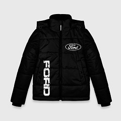 Куртка зимняя для мальчика Ford logo white steel, цвет: 3D-красный