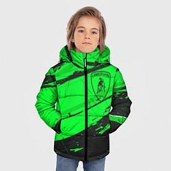 Куртка зимняя для мальчика Lamborghini sport green, цвет: 3D-черный — фото 2