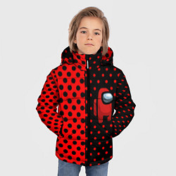 Куртка зимняя для мальчика Among us geometry dot, цвет: 3D-черный — фото 2
