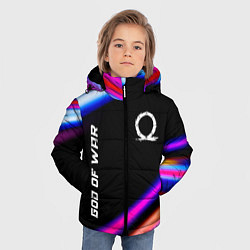Куртка зимняя для мальчика God of War speed game lights, цвет: 3D-черный — фото 2