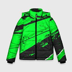 Куртка зимняя для мальчика Jaguar sport green, цвет: 3D-черный