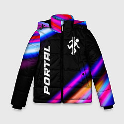 Куртка зимняя для мальчика Portal fast light neon stripes, цвет: 3D-черный