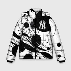 Куртка зимняя для мальчика New York Yankees baseball team - abstraction, цвет: 3D-красный