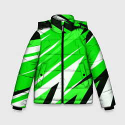 Зимняя куртка для мальчика Geometry stripes green