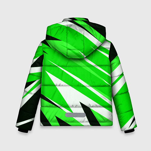 Зимняя куртка для мальчика Geometry stripes green / 3D-Черный – фото 2