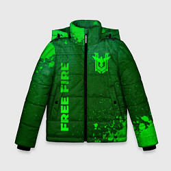 Зимняя куртка для мальчика Free Fire - green gradient вертикально