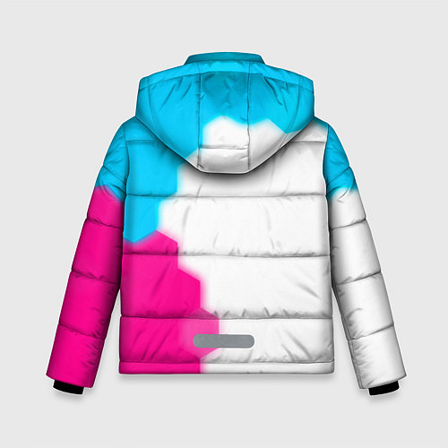 Зимняя куртка для мальчика Stumble Guys neon gradient style по-вертикали / 3D-Черный – фото 2