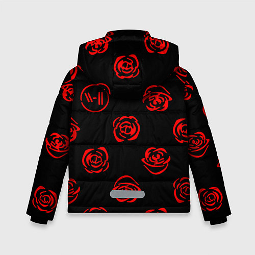 Зимняя куртка для мальчика Twenty one pilots rose pattern / 3D-Красный – фото 2