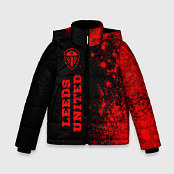 Куртка зимняя для мальчика Leeds United - red gradient по-вертикали, цвет: 3D-черный