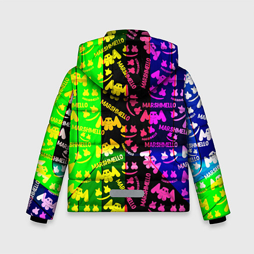 Зимняя куртка для мальчика Marshmello pattern neon steel / 3D-Черный – фото 2