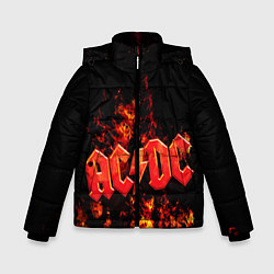 Куртка зимняя для мальчика AC/DC Flame, цвет: 3D-черный