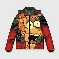 Куртка зимняя для мальчика Frai Horrified, цвет: 3D-черный