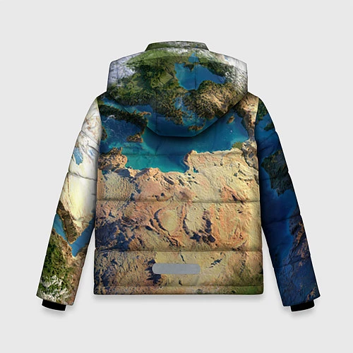 Зимняя куртка для мальчика Земля / 3D-Черный – фото 2