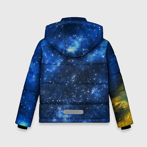 Зимняя куртка для мальчика Космический попугай / 3D-Черный – фото 2