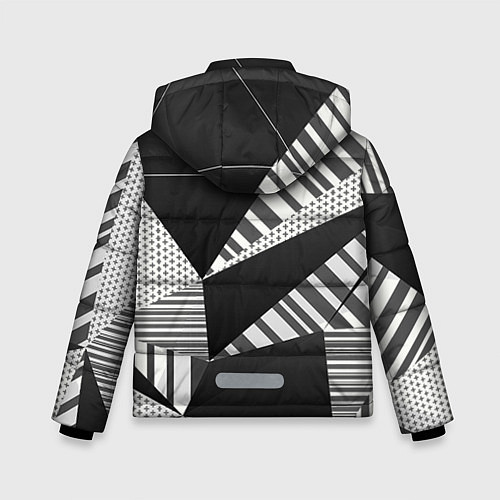 Зимняя куртка для мальчика Геометрия / 3D-Черный – фото 2