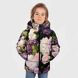 Куртка зимняя для мальчика Весенние цветы, цвет: 3D-черный — фото 2
