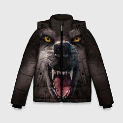 Куртка зимняя для мальчика Волчий рык, цвет: 3D-красный