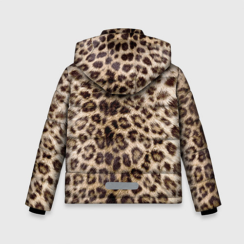 Зимняя куртка для мальчика Взгляд леопарда / 3D-Черный – фото 2