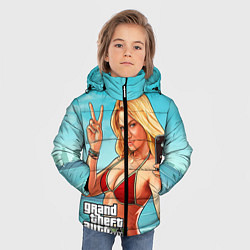 Куртка зимняя для мальчика GTA 5: Selfie Girl, цвет: 3D-черный — фото 2