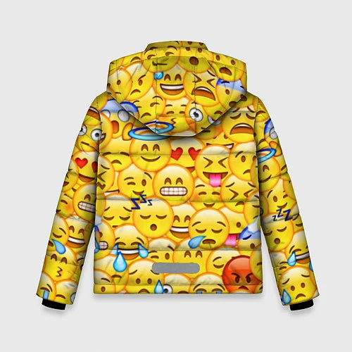 Зимняя куртка для мальчика Emoji / 3D-Черный – фото 2