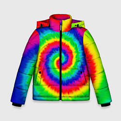 Куртка зимняя для мальчика Tie dye, цвет: 3D-красный